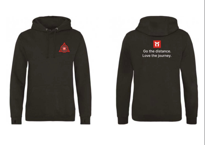 Ladies MMA Zip Up Hoodie embroidered back - medium only