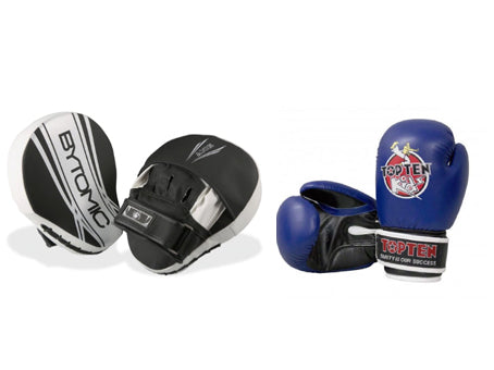 Bytomic Focus Mitts & Top Ten Boxing Gloves Set - Junior